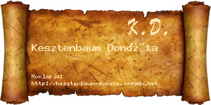 Kesztenbaum Donáta névjegykártya